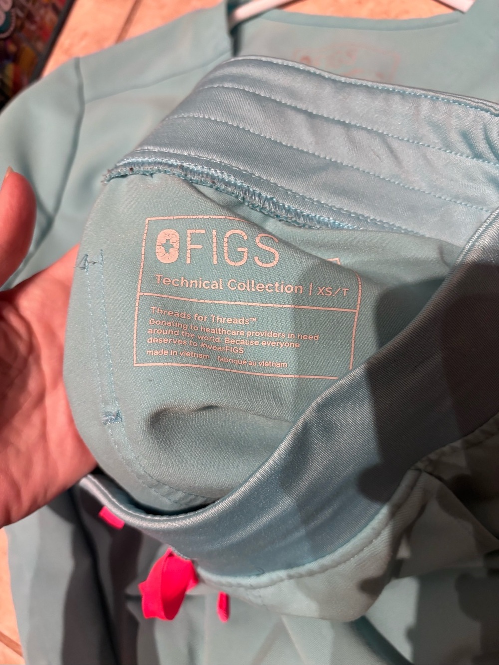 Figs Women's Utility Jacket in Seafoam Blue